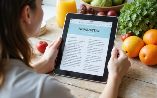 Εικονογράφηση newsletter και υγιεινής ζωής